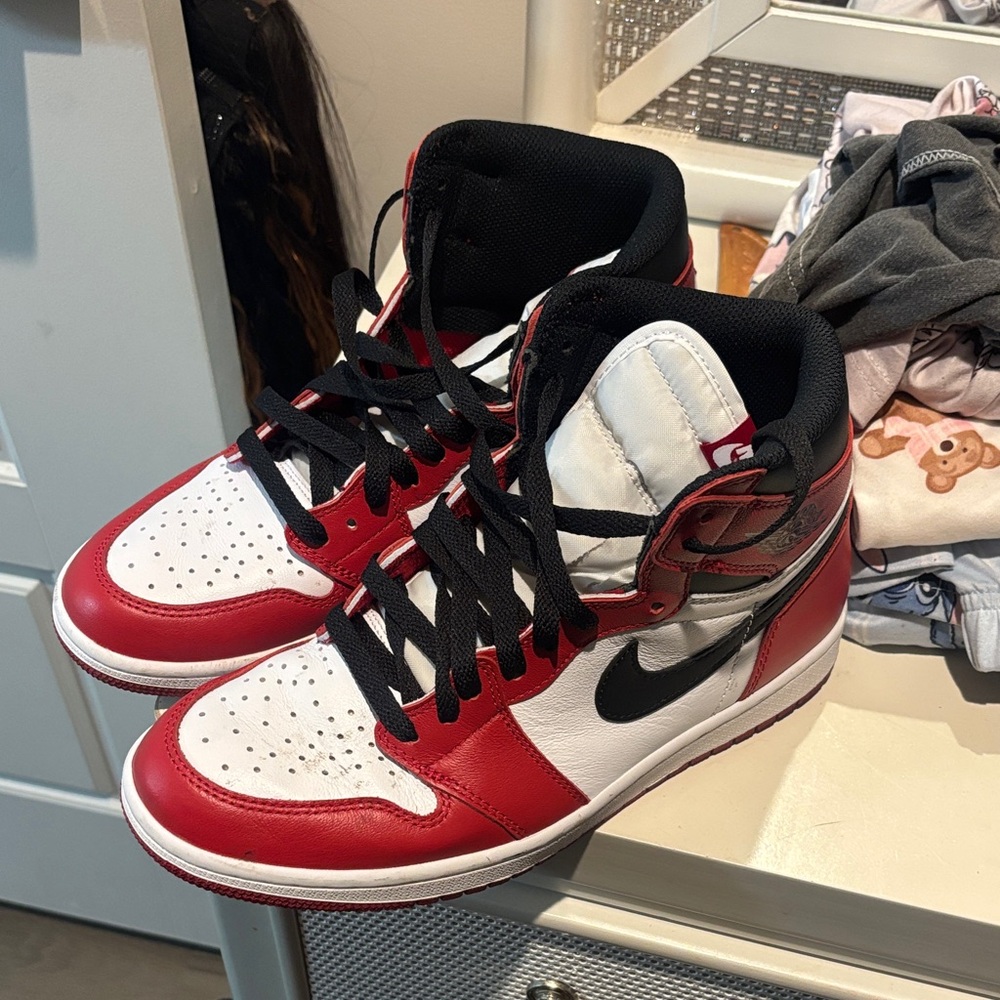 Nike Red and White Athletic Shoes